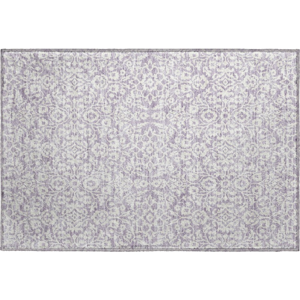 Premium Machine Washable Mayfield AMF920 Lavender 1'8" x 2'6" Rug. Picture 1
