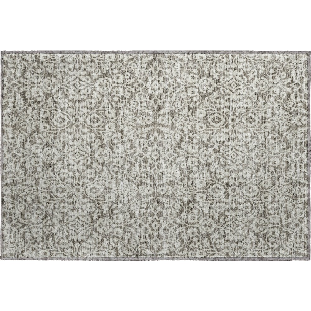 Premium Machine Washable Mayfield AMF920 Taupe 1'8" x 2'6" Rug. Picture 1