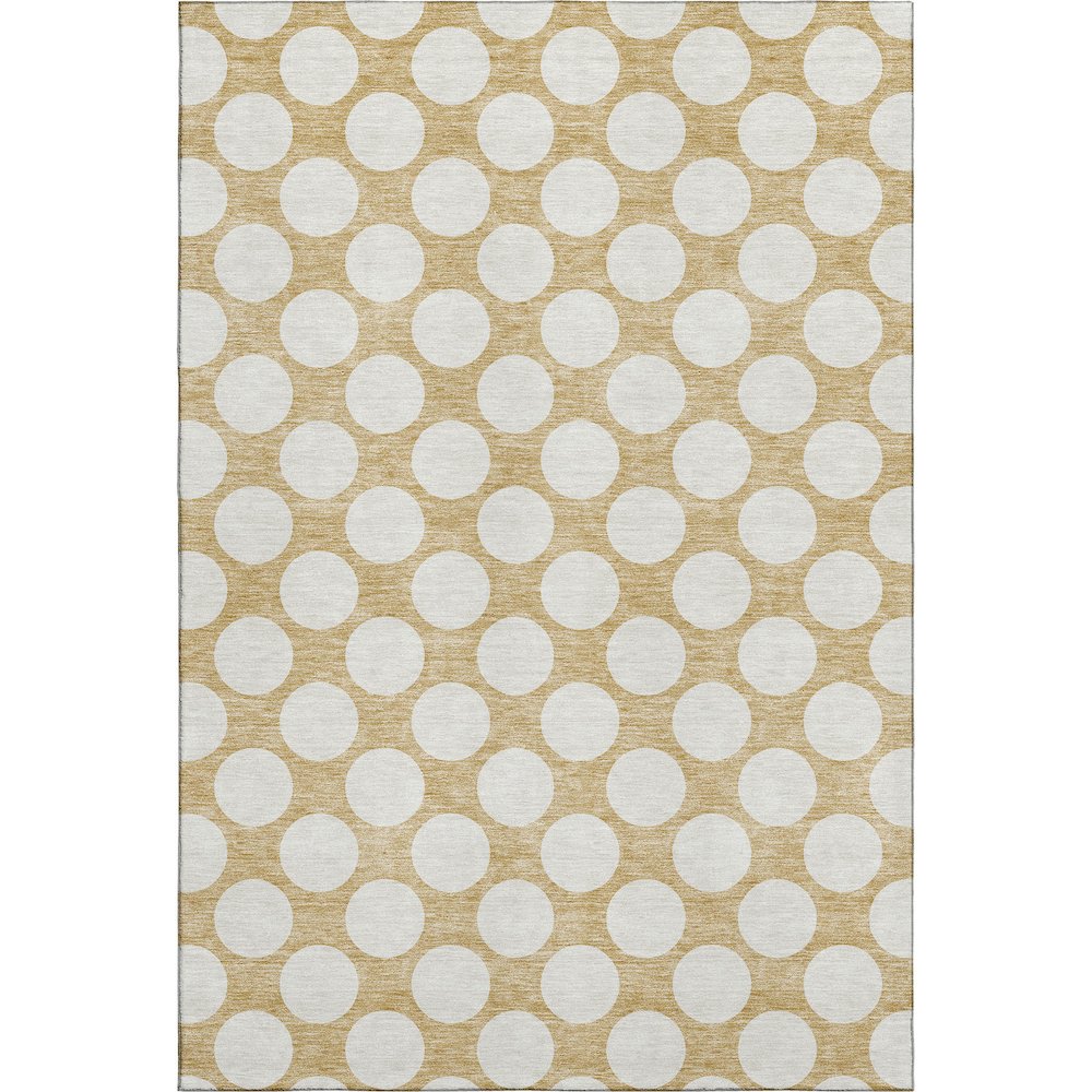 Premium Machine Washable Mayfield AMF921 Gold 2'6" x 3'10" Rug. Picture 1