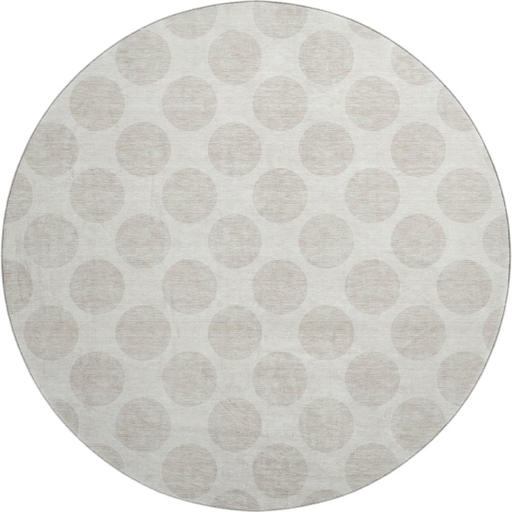 Premium Machine Washable Mayfield AMF921 Ivory 8' x 8' Round Rug. Picture 1