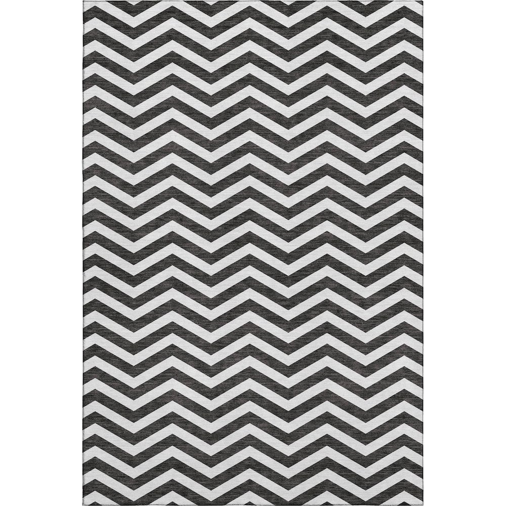 Premium Machine Washable Mayfield AMF922 Black 2'6" x 3'10" Rug. Picture 1