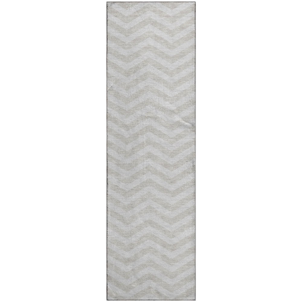 Premium Machine Washable Mayfield AMF922 Ivory 2'3" x 7'6" Runner Rug. Picture 1
