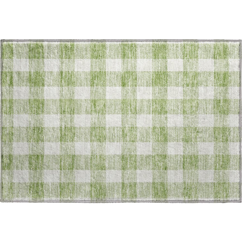 Premium Machine Washable Mayfield AMF923 Aloe 1'8" x 2'6" Rug. Picture 1