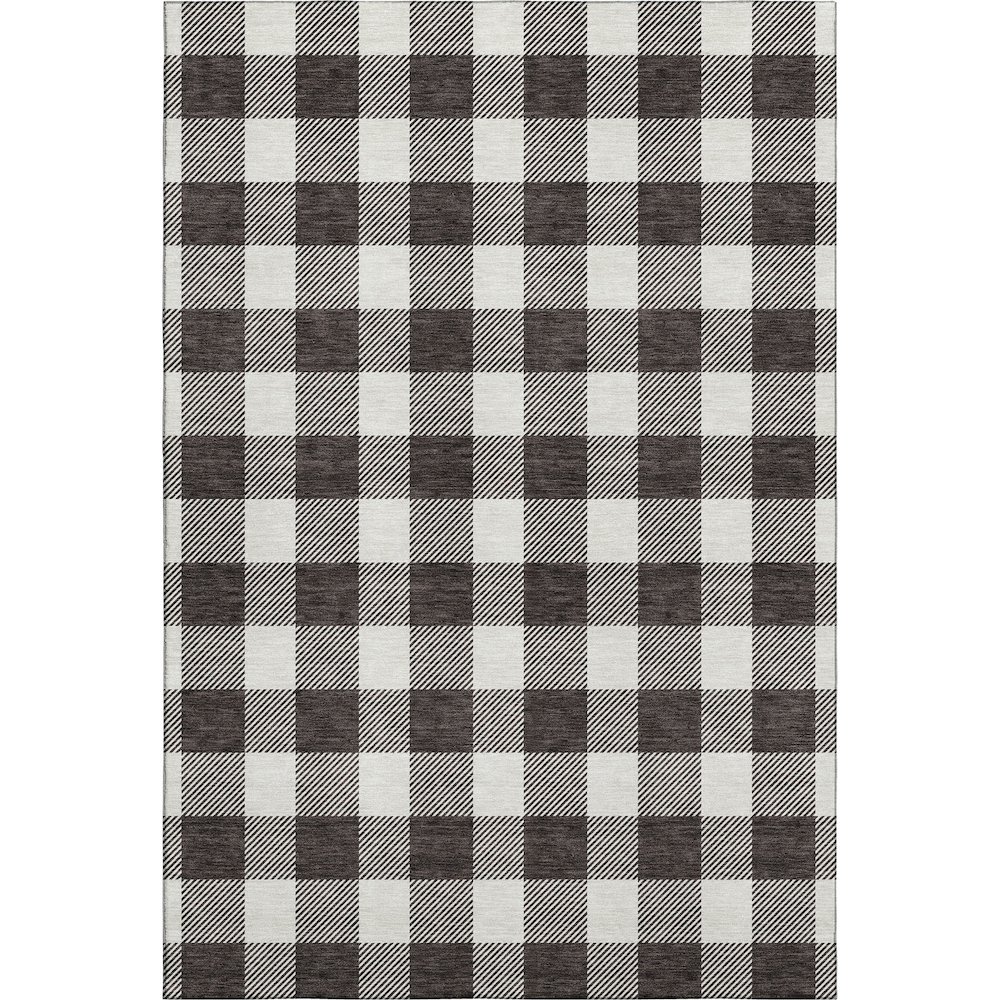 Premium Machine Washable Mayfield AMF923 Black 2'6" x 3'10" Rug. Picture 1