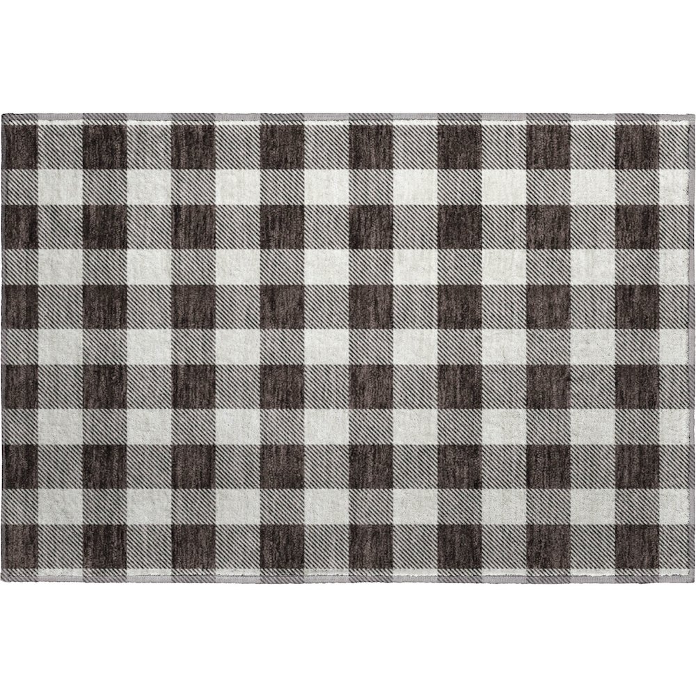 Premium Machine Washable Mayfield AMF923 Black 1'8" x 2'6" Rug. Picture 1