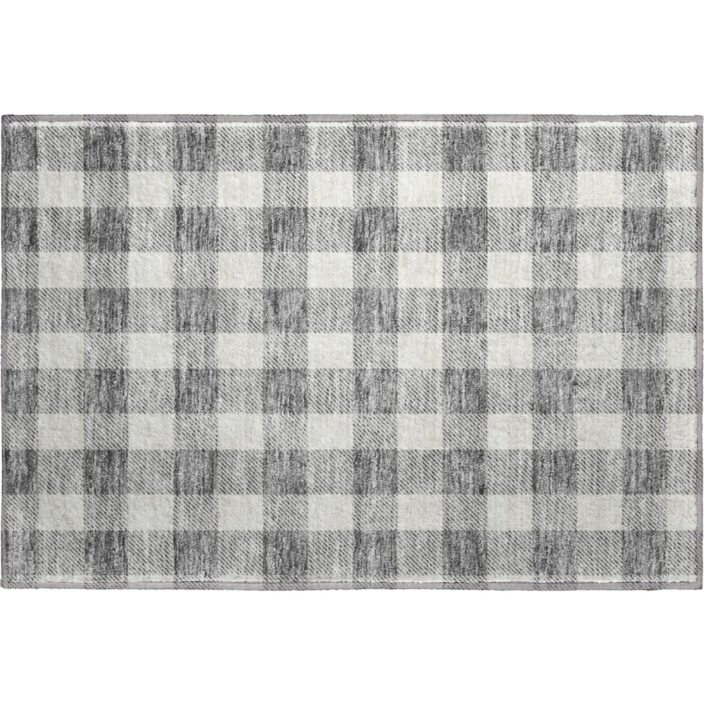 Premium Machine Washable Mayfield AMF923 Gray 1'8" x 2'6" Rug. Picture 1