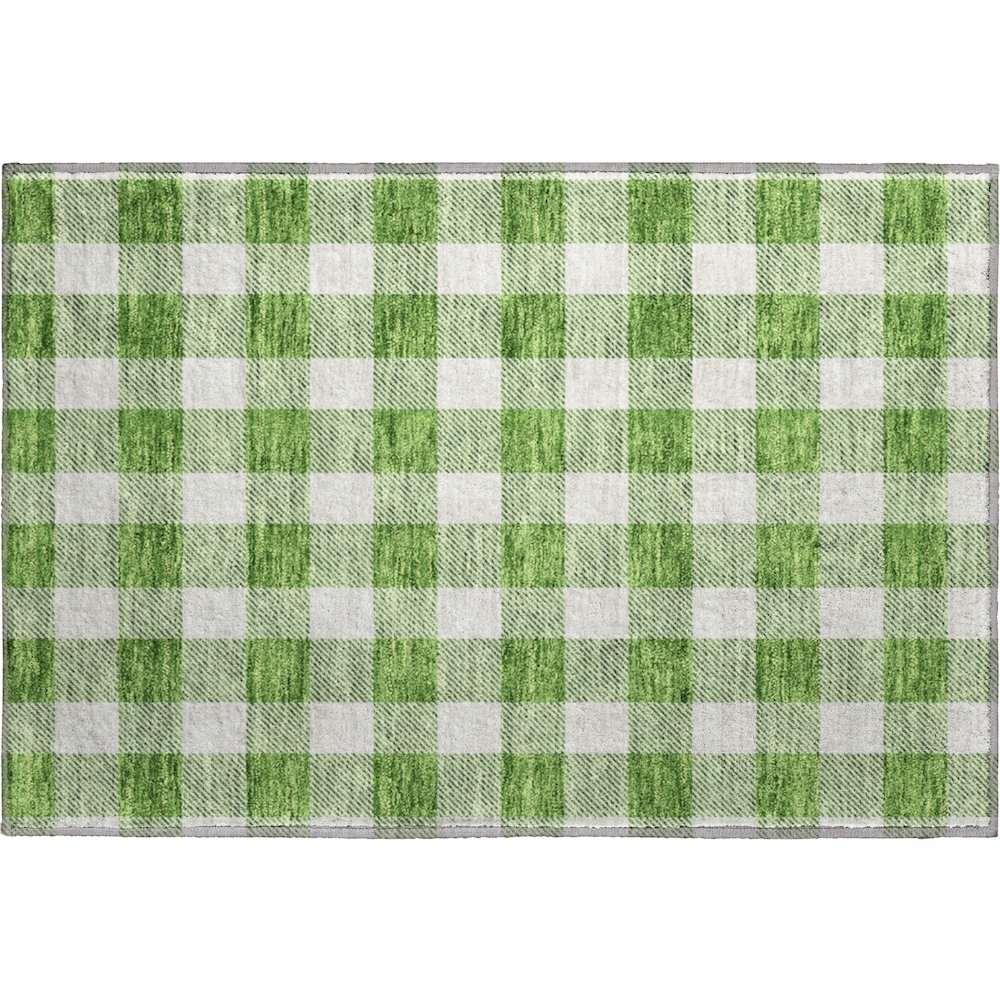Premium Machine Washable Mayfield AMF923 Green 1'8" x 2'6" Rug. Picture 1