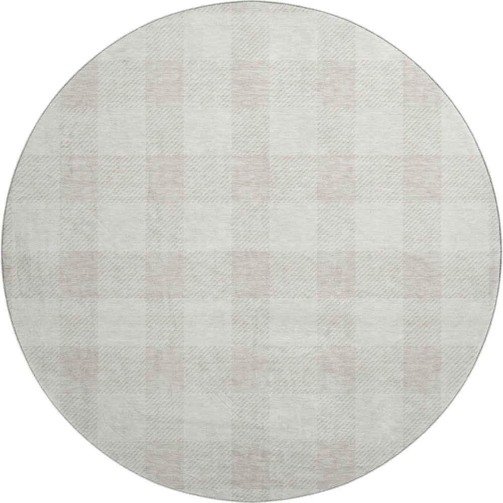 Premium Machine Washable Mayfield AMF923 Ivory 8' x 8' Round Rug. Picture 1