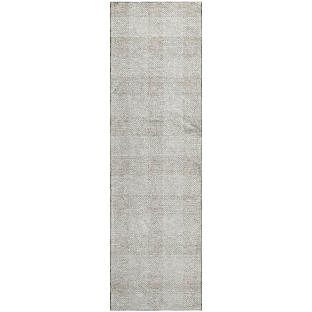 Premium Machine Washable Mayfield AMF923 Ivory 2'3" x 7'6" Runner Rug. Picture 1