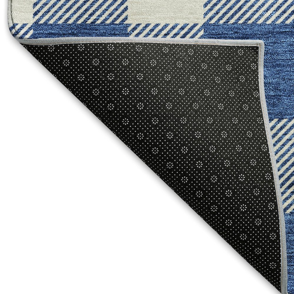 Premium Machine Washable Mayfield AMF923 Navy 1'8" x 2'6" Rug. Picture 2