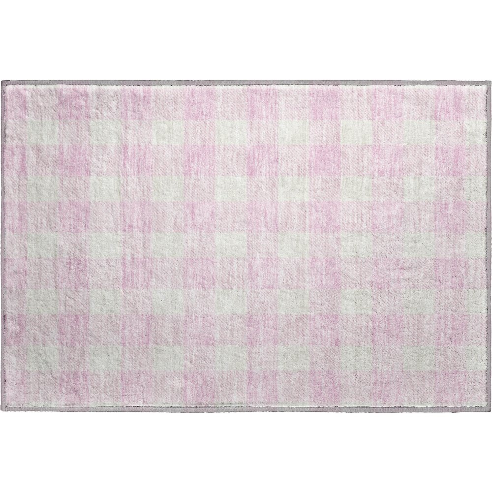 Premium Machine Washable Mayfield AMF923 Pink 1'8" x 2'6" Rug. Picture 1