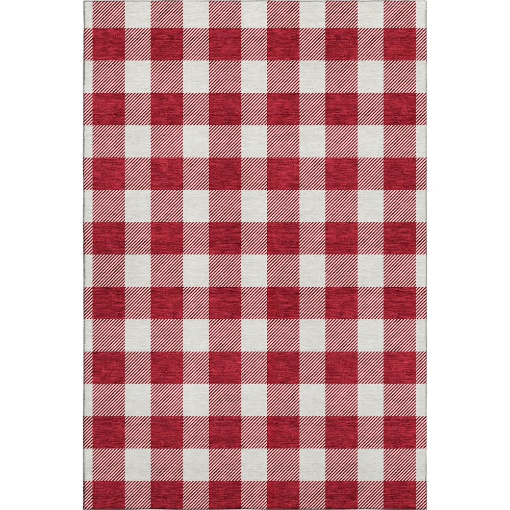 Premium Machine Washable Mayfield AMF923 Red 2'6" x 3'10" Rug. Picture 1