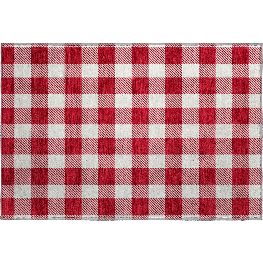 Premium Machine Washable Mayfield AMF923 Red 1'8" x 2'6" Rug. Picture 1