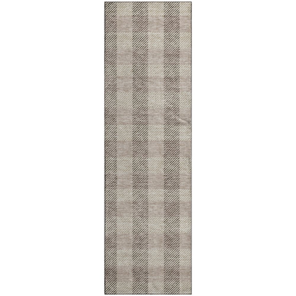 Premium Machine Washable Mayfield AMF924 Beige 2'3" x 7'6" Runner Rug. Picture 1