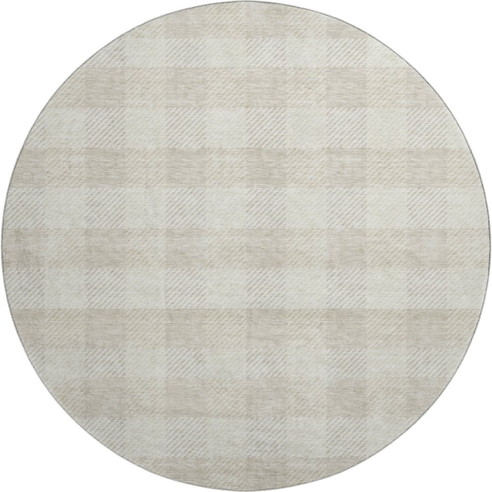 Premium Machine Washable Mayfield AMF924 Ivory 8' x 8' Round Rug. Picture 1