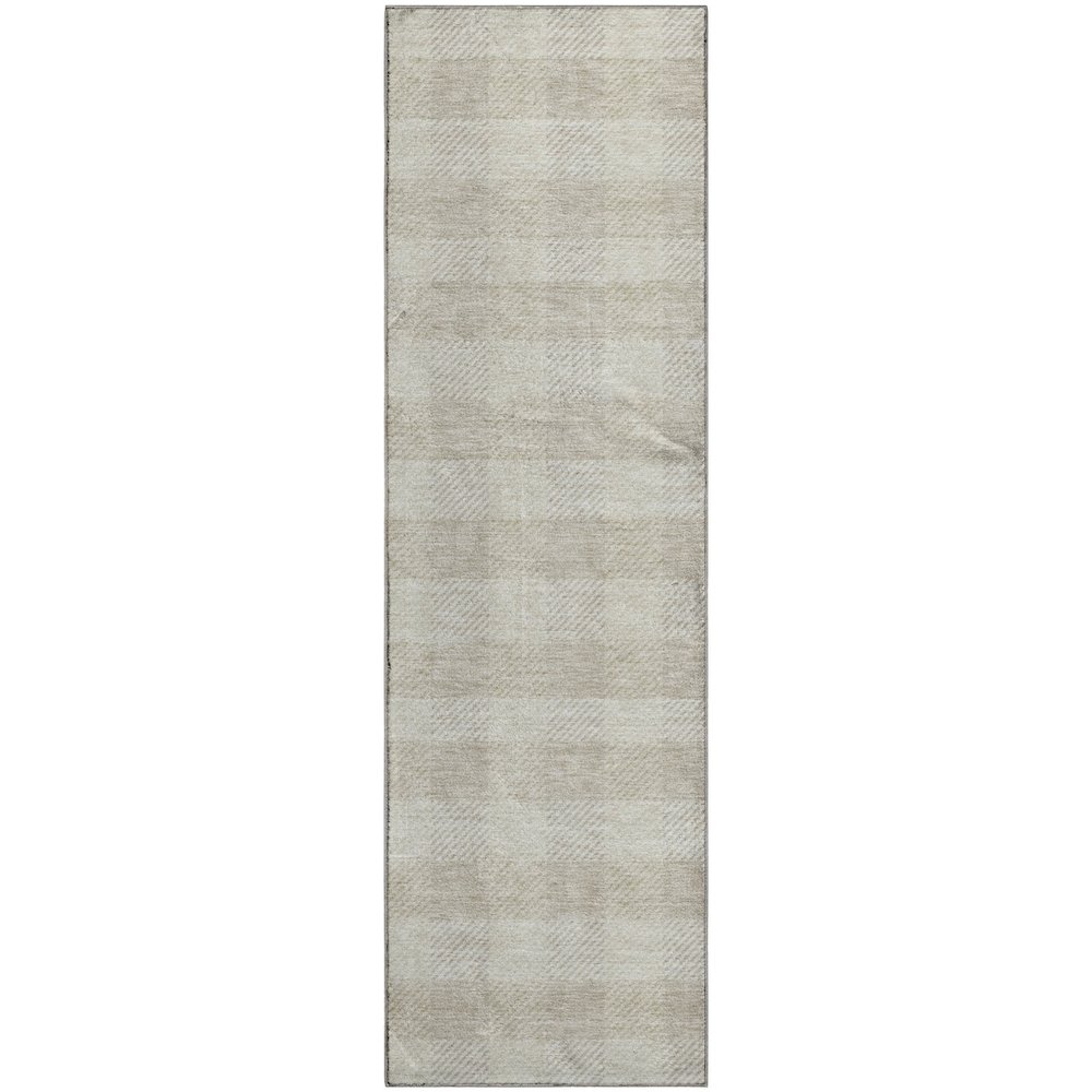 Premium Machine Washable Mayfield AMF924 Ivory 2'3" x 7'6" Runner Rug. Picture 1