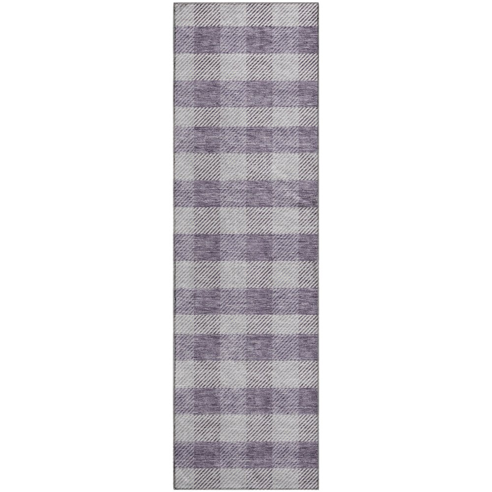 Premium Machine Washable Mayfield AMF924 Lavender 2'3" x 7'6" Runner Rug. Picture 1