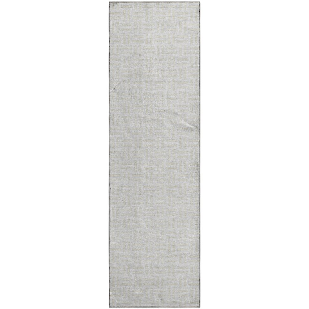 Premium Machine Washable Mayfield AMF925 Ivory 2'3" x 7'6" Runner Rug. Picture 1
