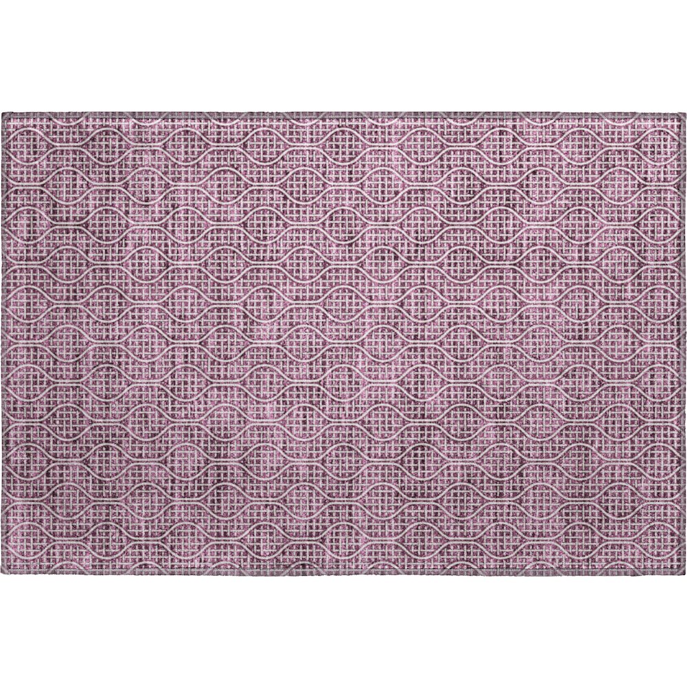 Premium Machine Washable Mayfield AMF926 Eggplant 1'8" x 2'6" Rug. Picture 1