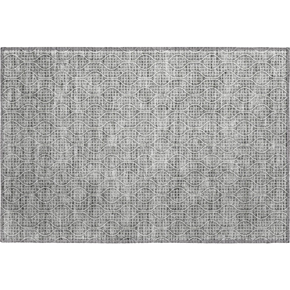 Premium Machine Washable Mayfield AMF926 Gray 1'8" x 2'6" Rug. Picture 1