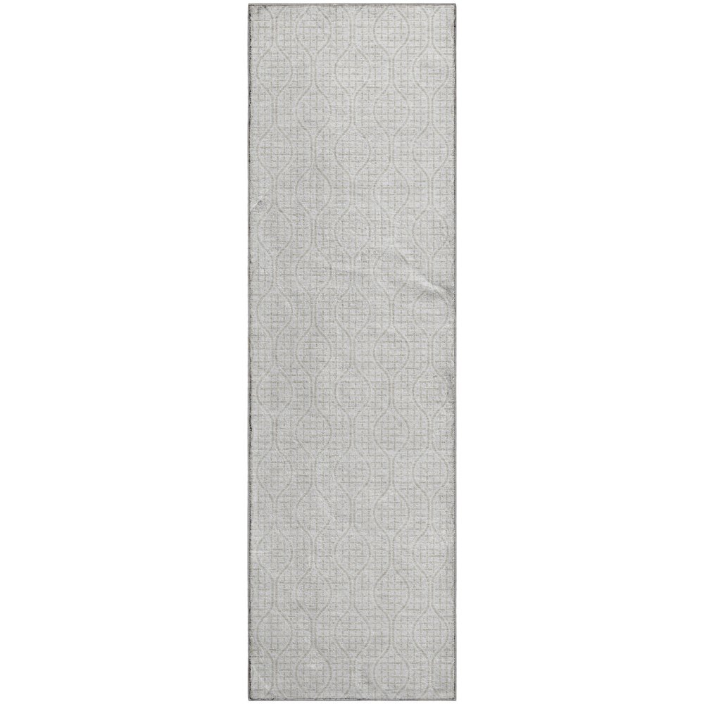 Premium Machine Washable Mayfield AMF926 Ivory 2'3" x 7'6" Runner Rug. Picture 1