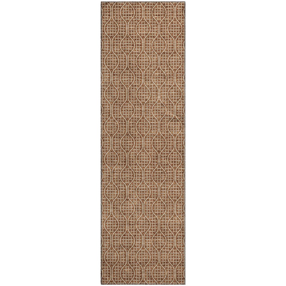 Premium Machine Washable Mayfield AMF926 Paprika 2'3" x 7'6" Runner Rug. Picture 1