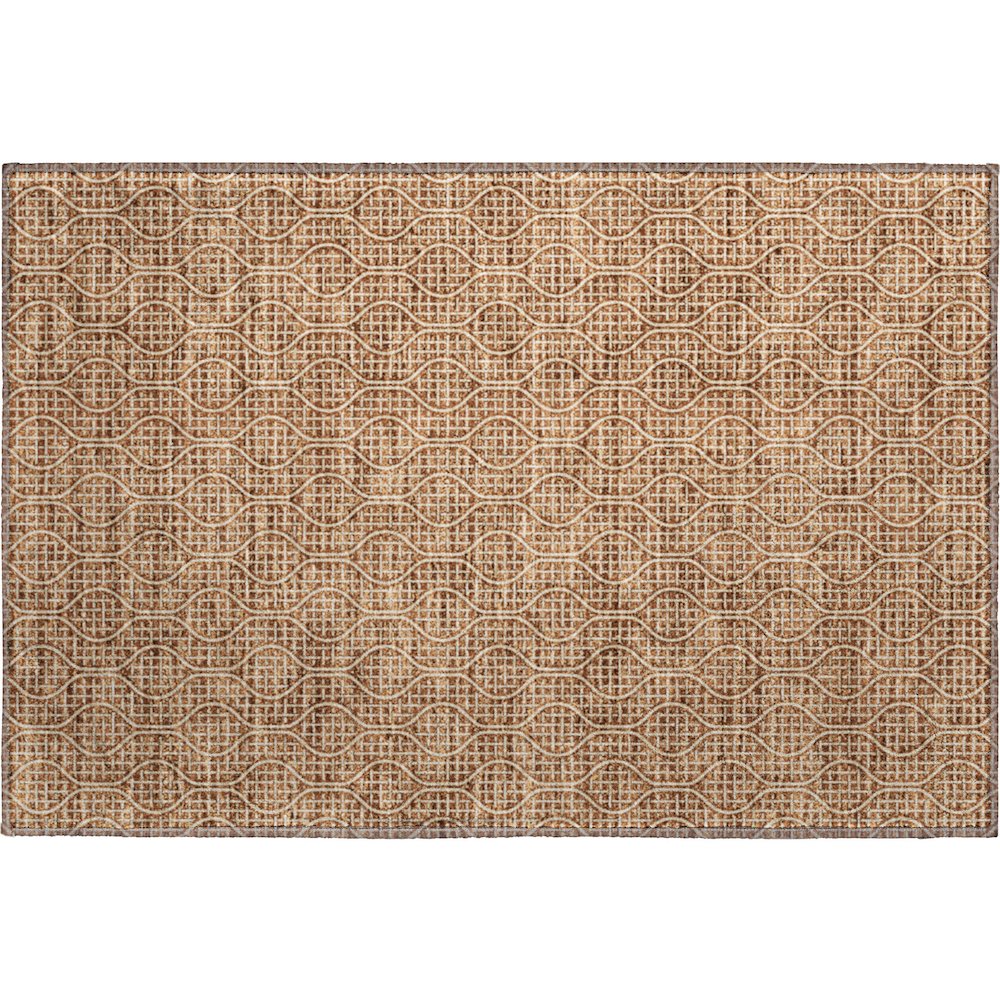 Premium Machine Washable Mayfield AMF926 Paprika 1'8" x 2'6" Rug. Picture 1