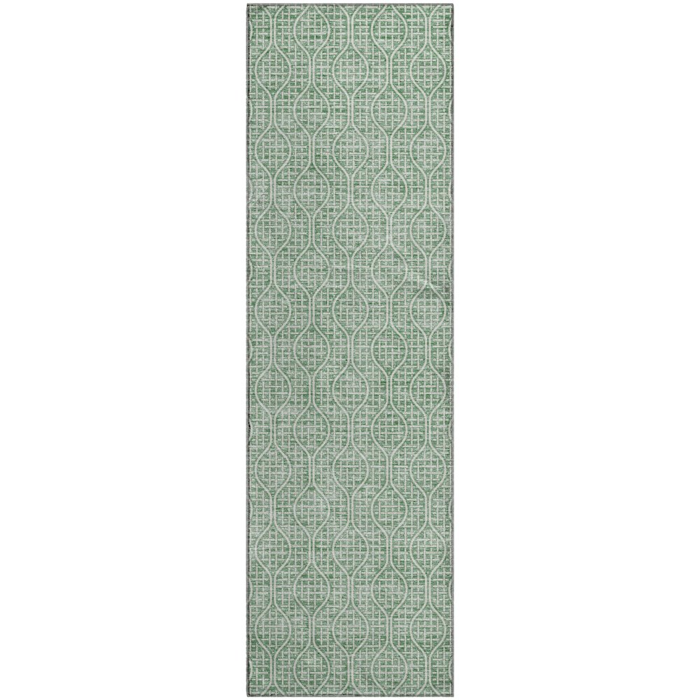 Premium Machine Washable Mayfield AMF926 Sage 2'3" x 7'6" Runner Rug. Picture 1