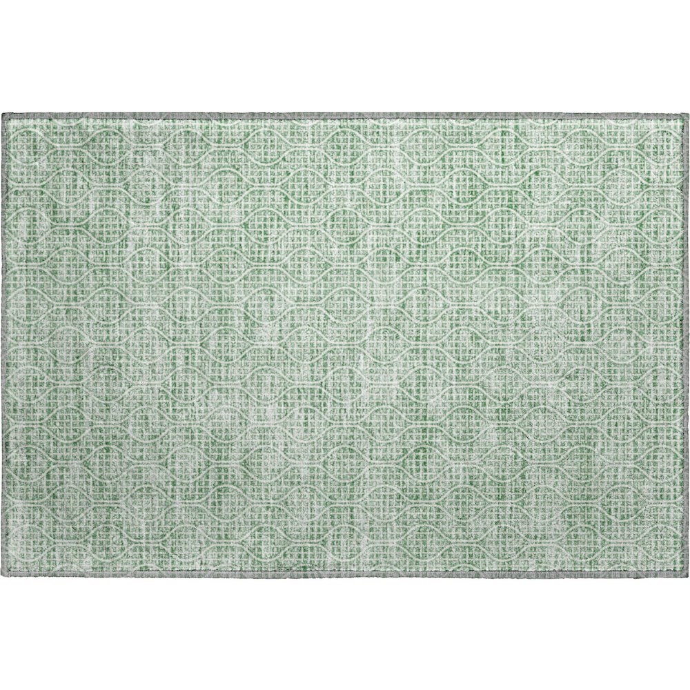 Premium Machine Washable Mayfield AMF926 Sage 1'8" x 2'6" Rug. Picture 1