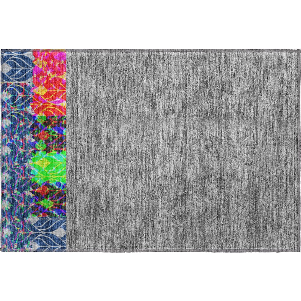 Premium Machine Washable Mayfield AMF927 Navy 1'8" x 2'6" Rug. Picture 1