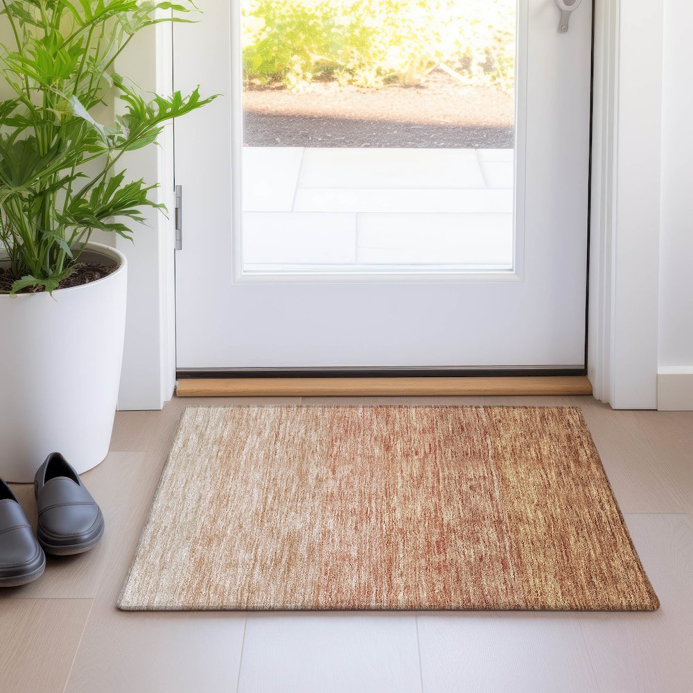 Premium Machine Washable Mayfield AMF928 Paprika 1'8" x 2'6" Rug. Picture 5