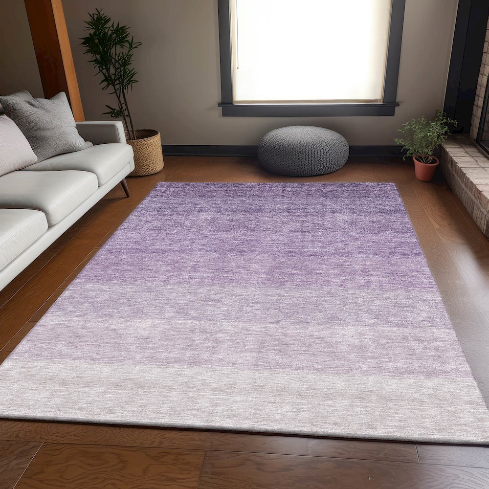 Premium Machine Washable Mayfield AMF928 Purple 2'6" x 3'10" Rug. Picture 6