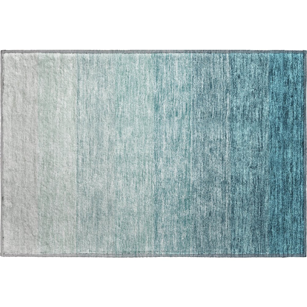 Premium Machine Washable Mayfield AMF928 Teal 1'8" x 2'6" Rug. Picture 1