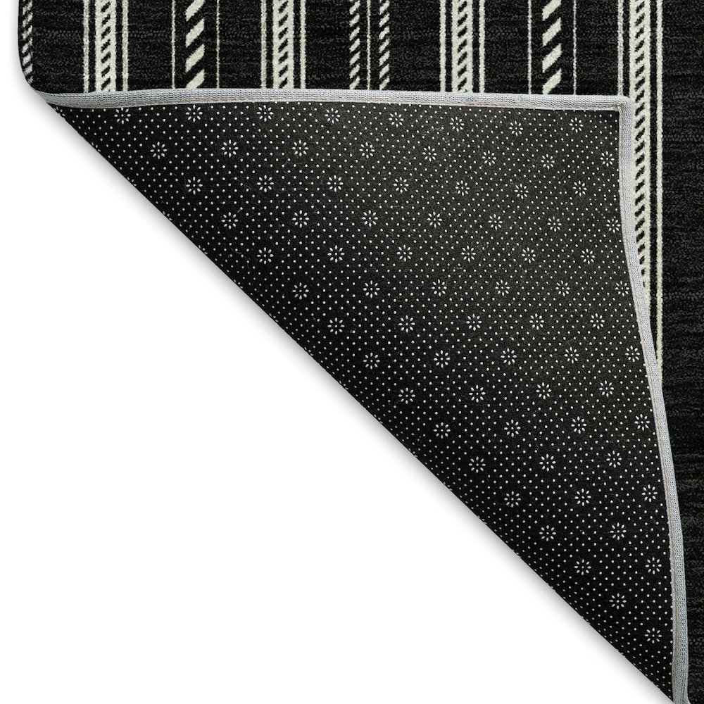 Premium Machine Washable Mayfield AMF929 Black 1'8" x 2'6" Rug. Picture 2