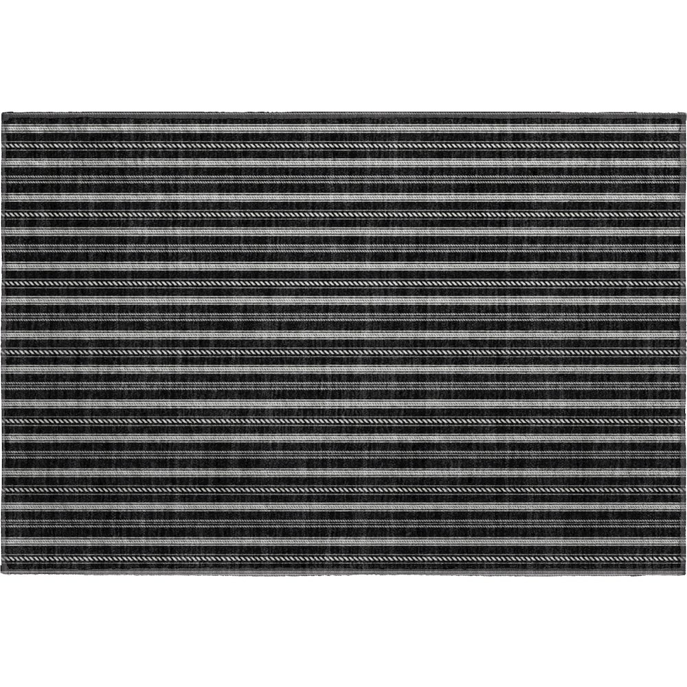Premium Machine Washable Mayfield AMF929 Black 1'8" x 2'6" Rug. Picture 1