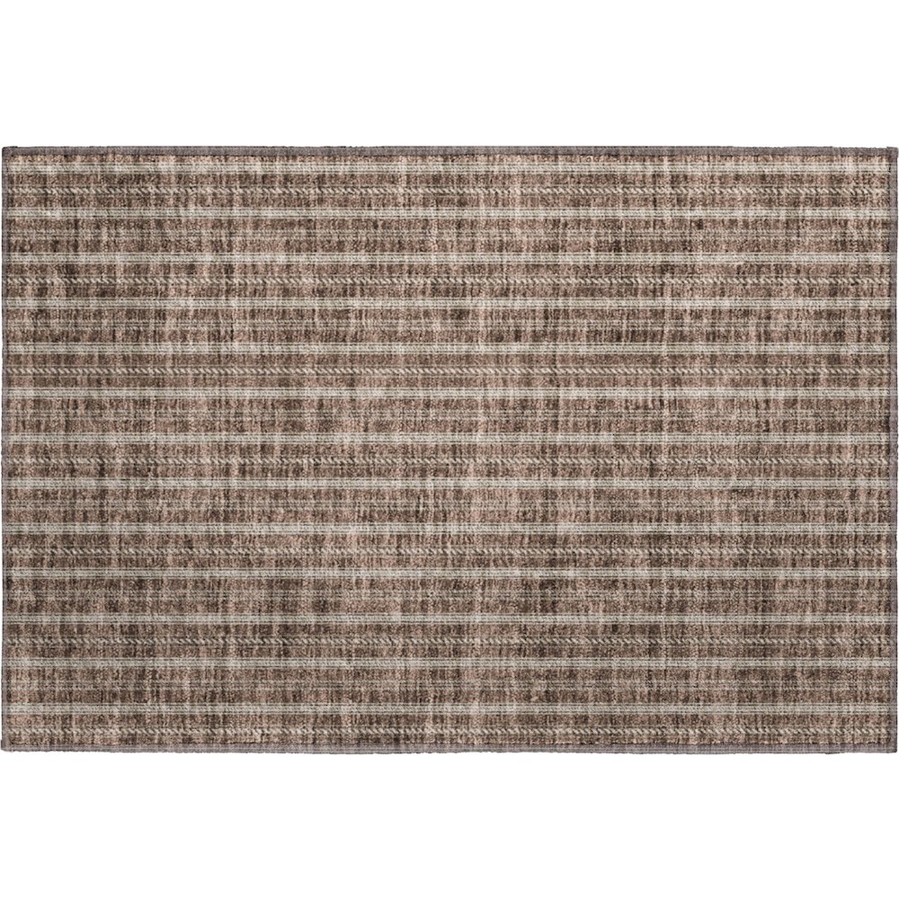 Premium Machine Washable Mayfield AMF929 Brown 1'8" x 2'6" Rug. Picture 1