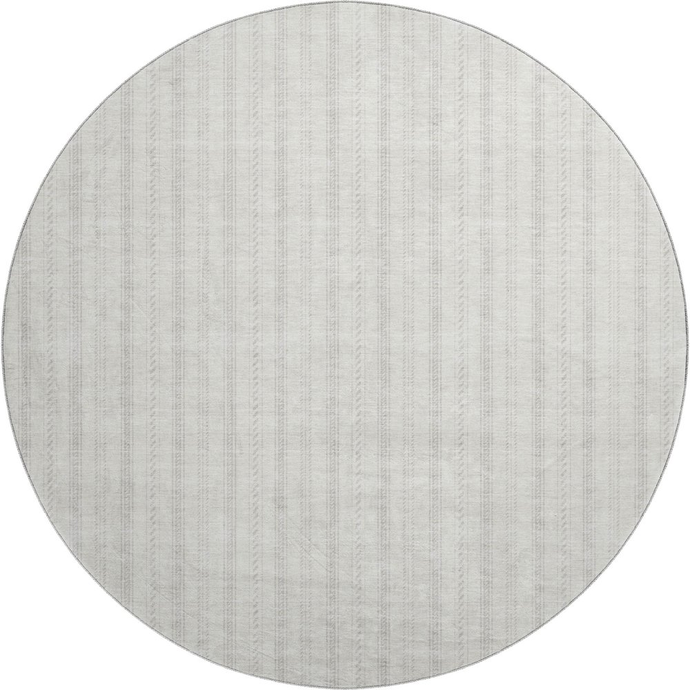 Premium Machine Washable Mayfield AMF929 Ivory 8' x 8' Round Rug. Picture 1