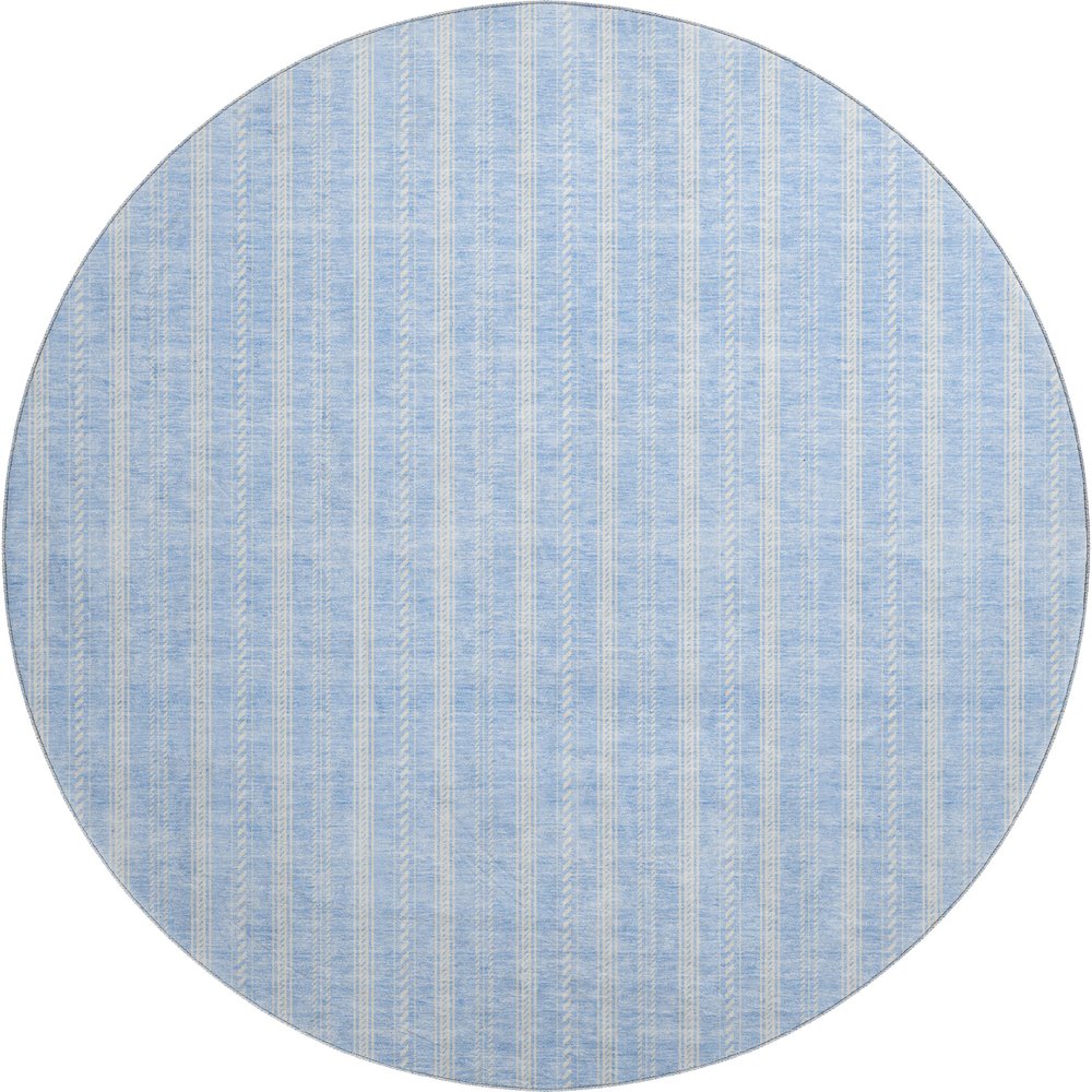 Premium Machine Washable Mayfield AMF929 Sky 8' x 8' Round Rug. Picture 1