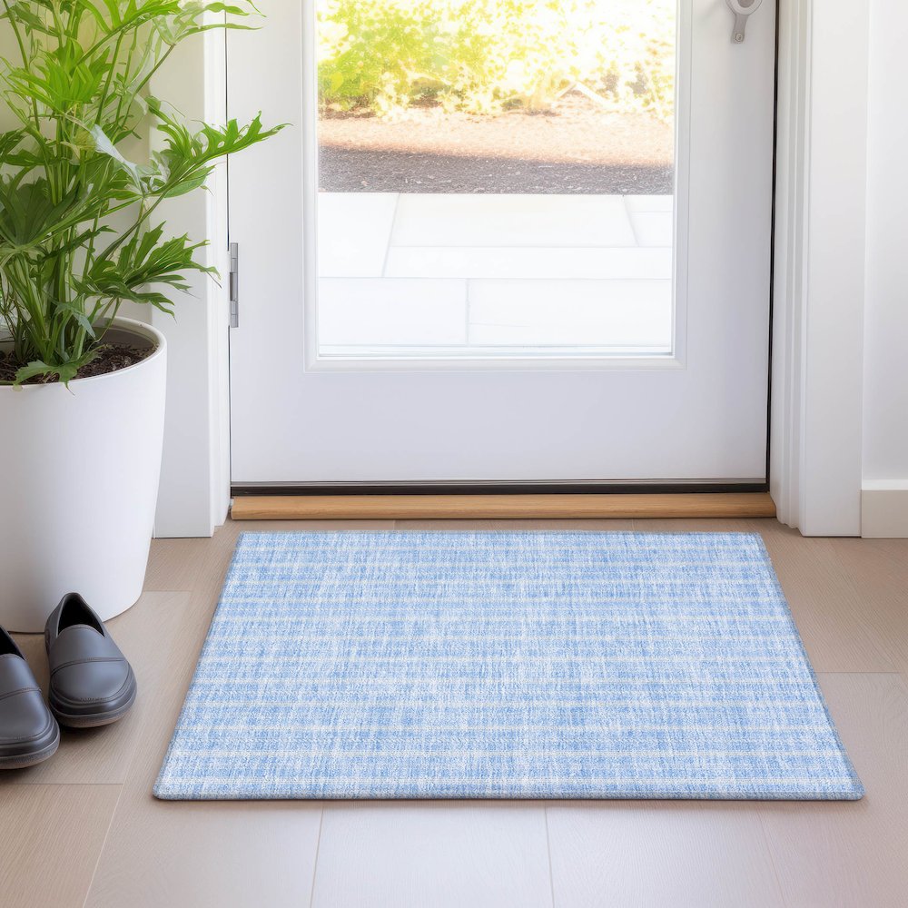 Premium Machine Washable Mayfield AMF929 Sky 1'8" x 2'6" Rug. Picture 5