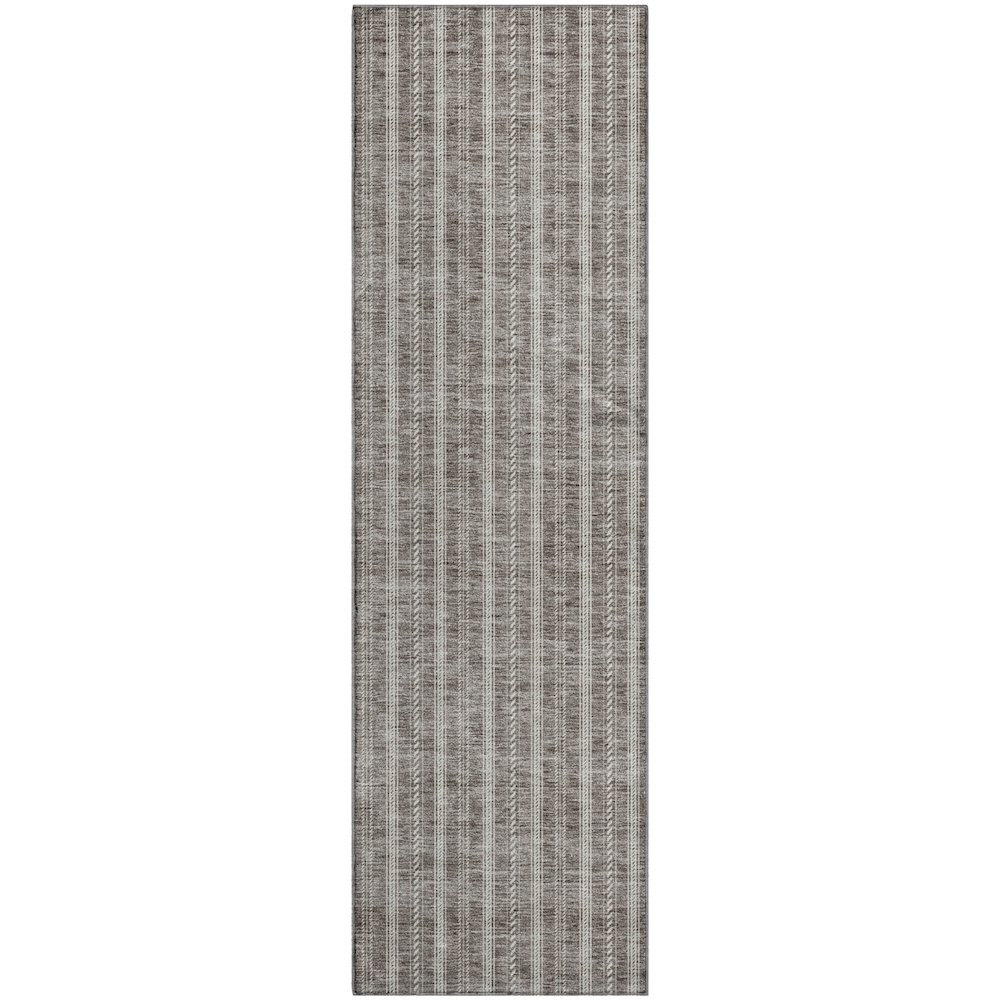 Premium Machine Washable Mayfield AMF929 Taupe 2'3" x 7'6" Runner Rug. Picture 1