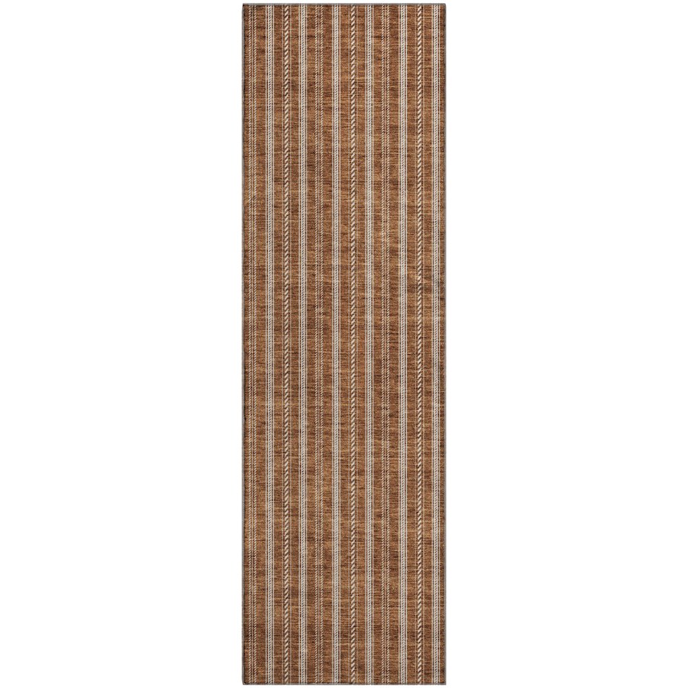 Premium Machine Washable Mayfield AMF929 Terracotta 2'3" x 7'6" Runner Rug. Picture 1