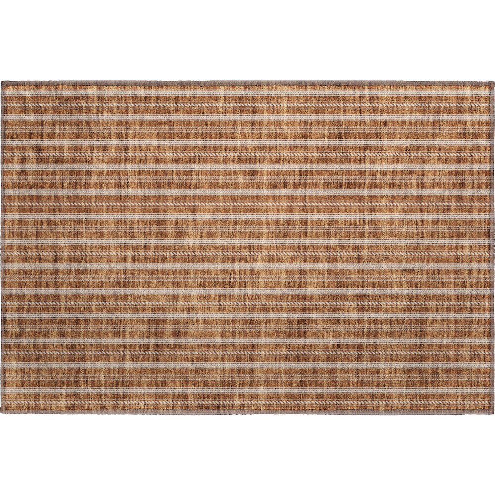 Premium Machine Washable Mayfield AMF929 Terracotta 1'8" x 2'6" Rug. Picture 1
