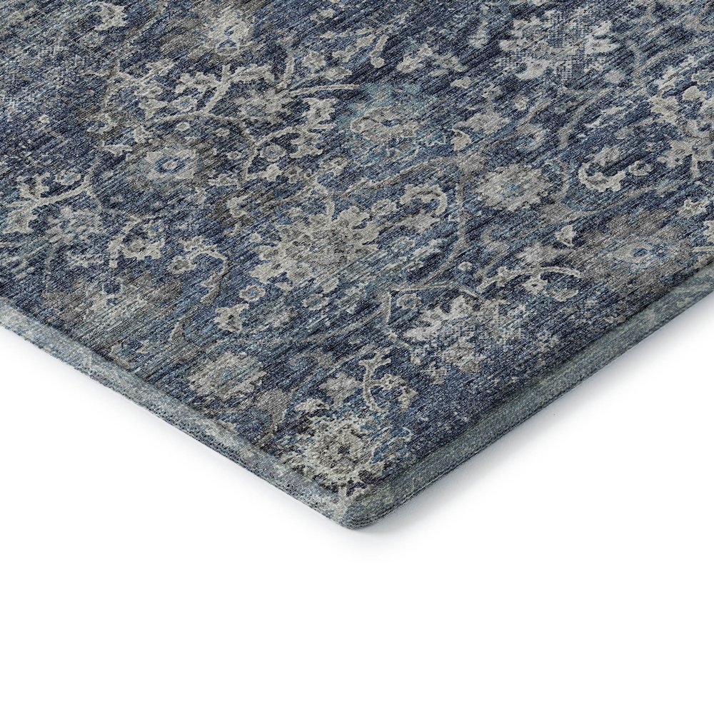 Premium Machine Washable Mayfield  Blue 1'8" x 2'6" Rug. Picture 3