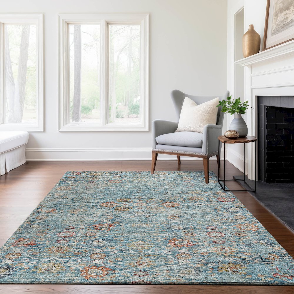 Premium Machine Washable Mayfield  Multi 2'6" x 3'10" Rug. Picture 6