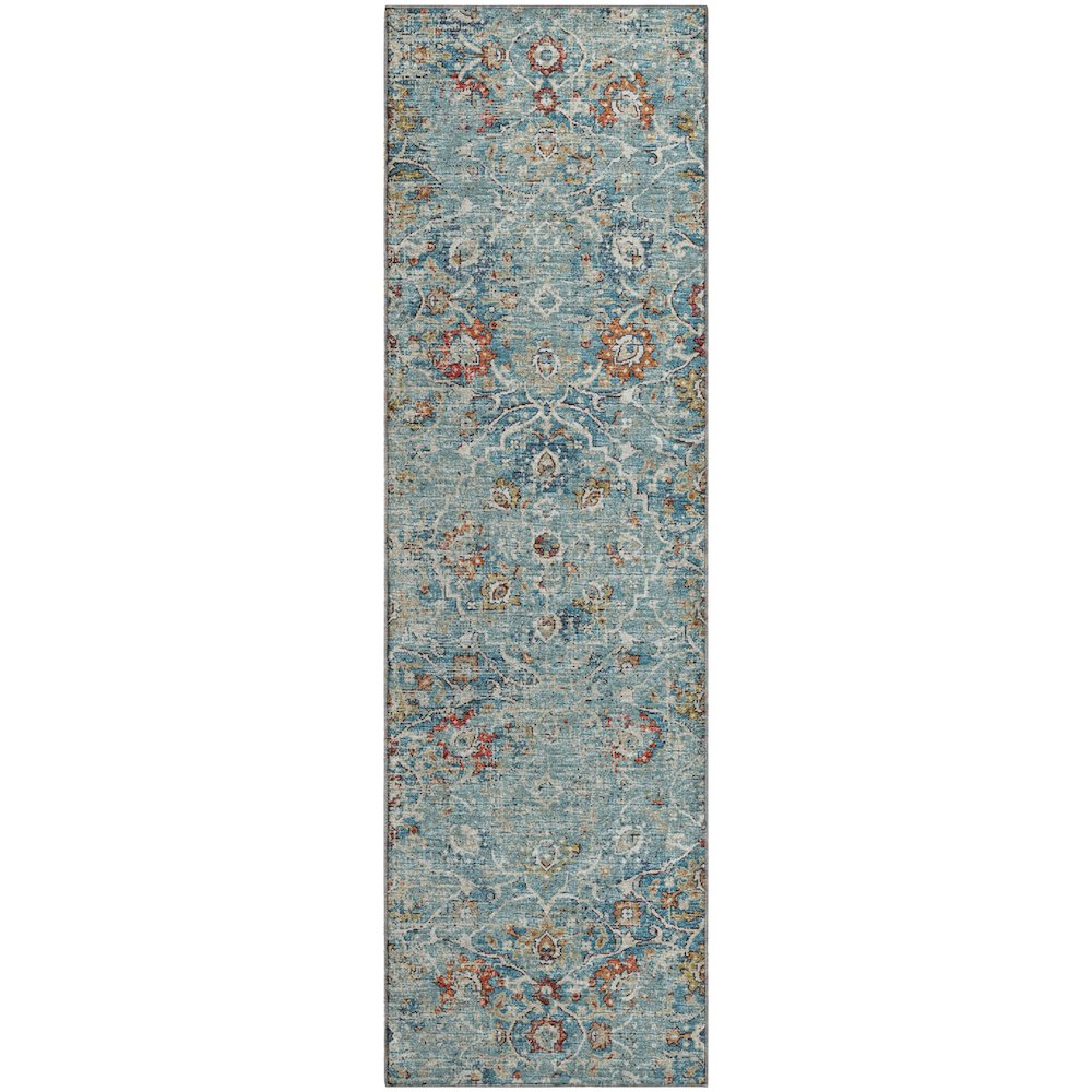 Premium Machine Washable Mayfield  Multi 2'3" x 7'6" Runner Rug. Picture 1