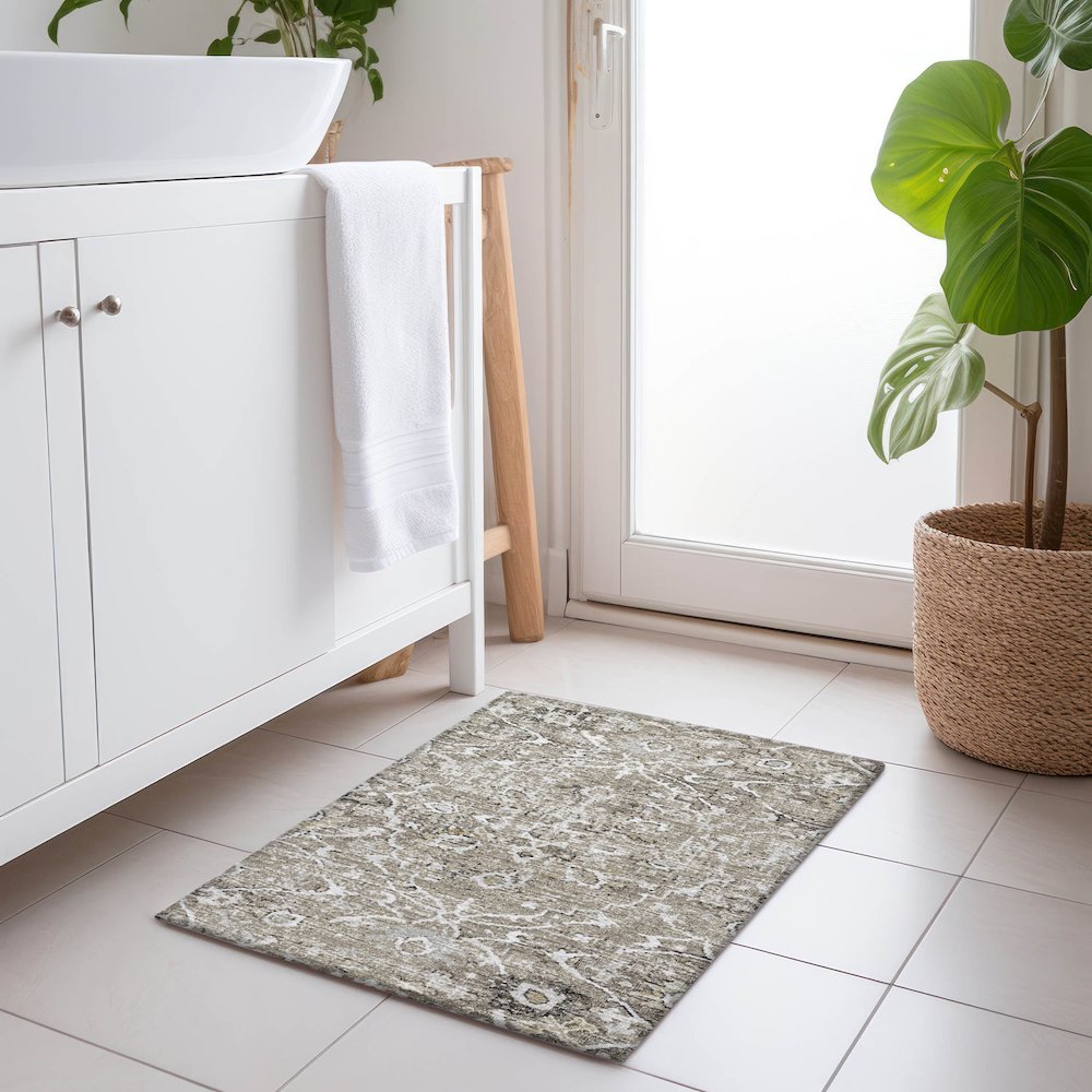 Premium Machine Washable Mayfield  Pebble 1'8" x 2'6" Rug. Picture 5
