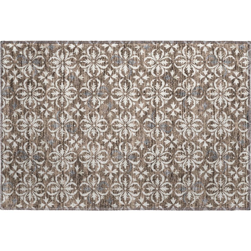 Premium Machine Washable Mayfield AMF930 Brown 1'8" x 2'6" Rug. Picture 1