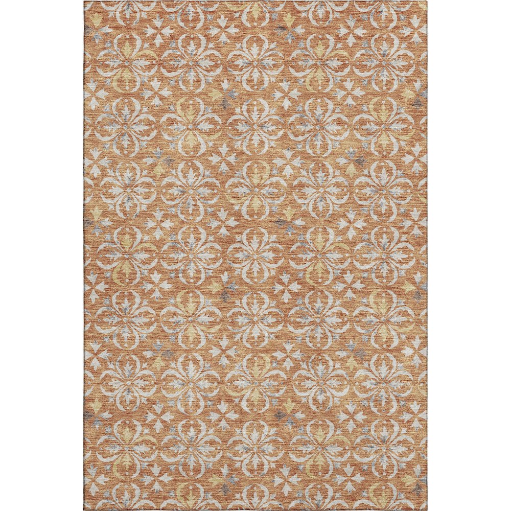 Premium Machine Washable Mayfield AMF930 Copper 2'6" x 3'10" Rug. Picture 1