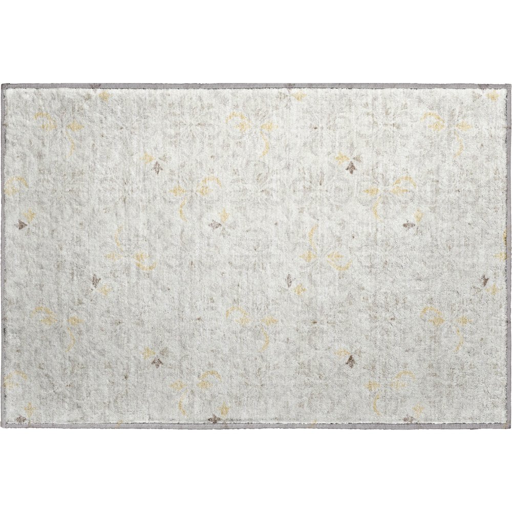 Premium Machine Washable Mayfield AMF930 Ivory 1'8" x 2'6" Rug. Picture 1