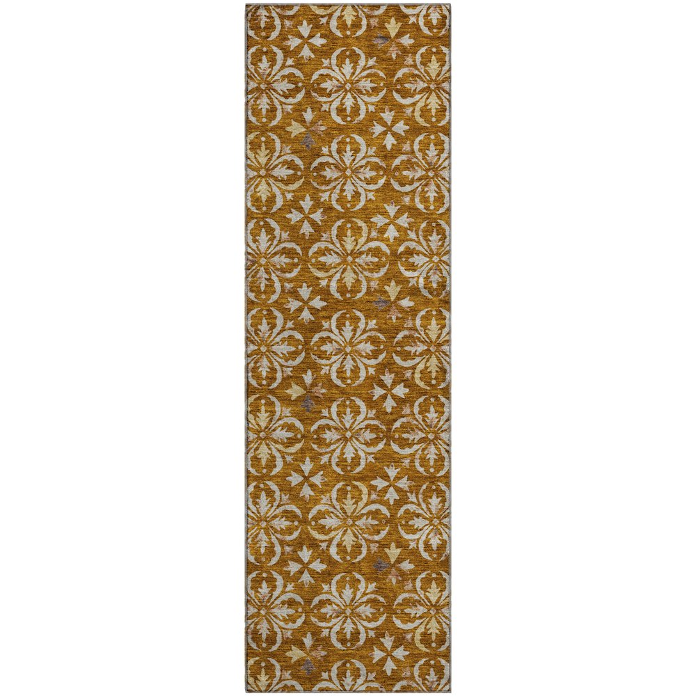 Premium Machine Washable Mayfield AMF930 Paprika 2'3" x 7'6" Runner Rug. Picture 1